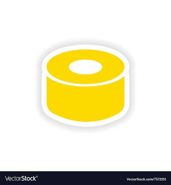Icon sticker realistic design on paper sushi vector image