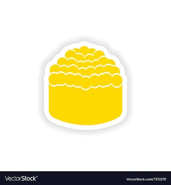 Icon sticker realistic design on paper sushi vector image