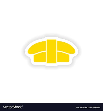 Icon sticker realistic design on paper sushi vector image