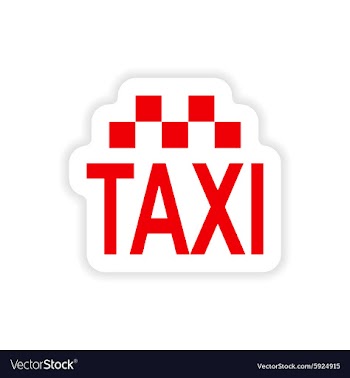 Icon sticker realistic design on paper taxi vector image