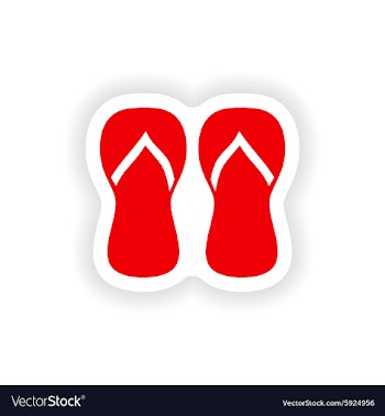 Icon sticker realistic design on paper thongs vector image