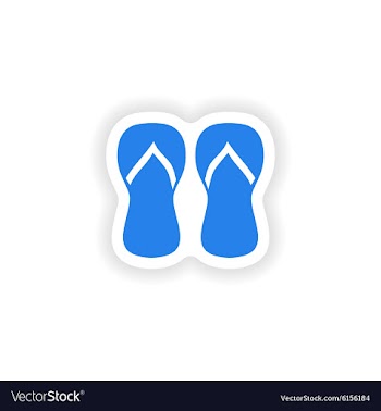 Icon sticker realistic design on paper thongs vector image