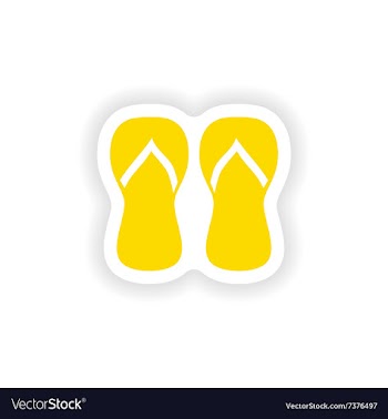 Icon sticker realistic design on paper thongs vector image