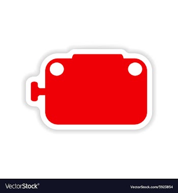 Icon sticker realistic design on paper toaster vector image
