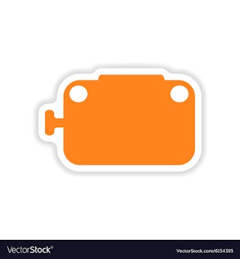 Icon sticker realistic design on paper toaster vector image
