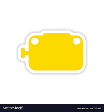 Icon sticker realistic design on paper toaster vector image