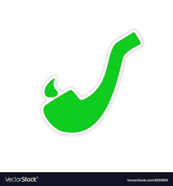 Icon sticker realistic design on paper tobacco vector image