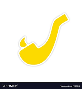 Icon sticker realistic design on paper tobacco vector image