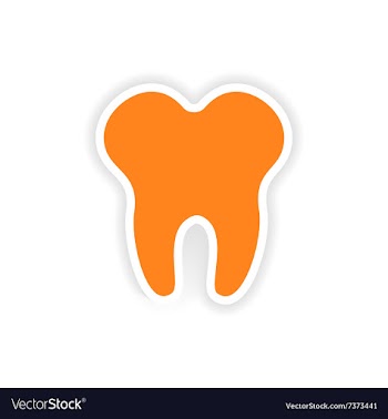 Icon sticker realistic design on paper tooth vector image