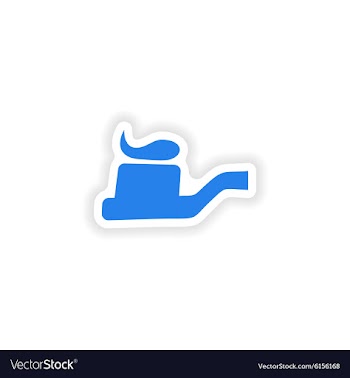 Icon sticker realistic design on paper toothbrush vector image