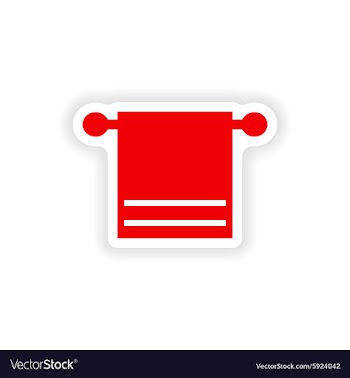 Icon sticker realistic design on paper towel spa vector image