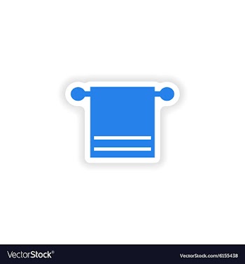 Icon sticker realistic design on paper towel spa vector image