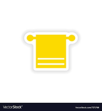 Icon sticker realistic design on paper towel spa vector image
