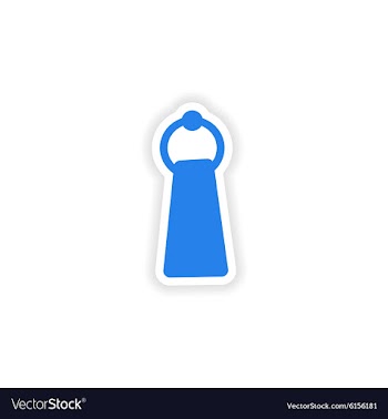 Icon sticker realistic design on paper towel vector image