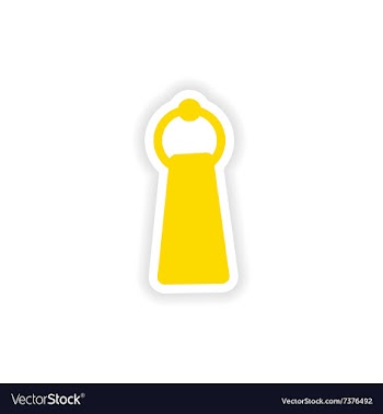 Icon sticker realistic design on paper towel vector image
