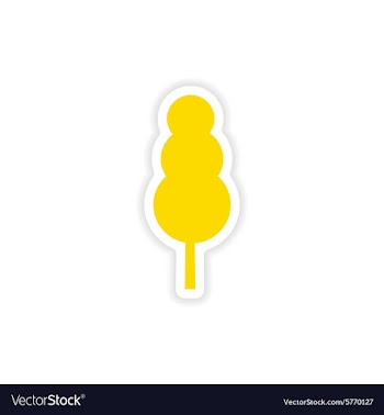 Icon sticker realistic design on paper tree vector image