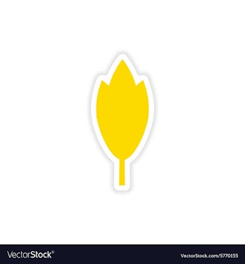 Icon sticker realistic design on paper tree vector image