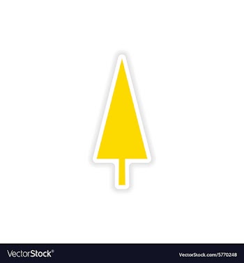 Icon sticker realistic design on paper tree vector image
