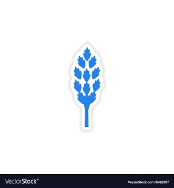 Icon sticker realistic design on paper tree vector image