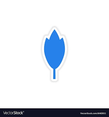 Icon sticker realistic design on paper tree vector image