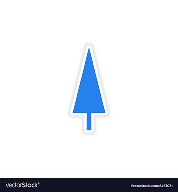 Icon sticker realistic design on paper tree vector image
