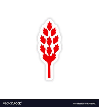 Icon sticker realistic design on paper tree vector image