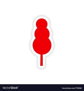 Icon sticker realistic design on paper tree vector image
