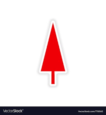Icon sticker realistic design on paper tree vector image
