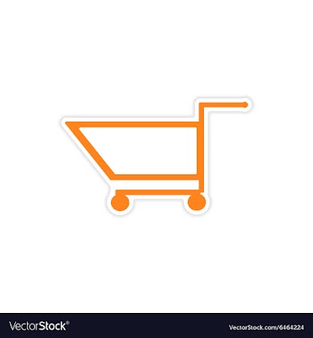 Icon sticker realistic design on paper trolley vector image