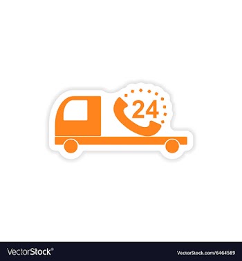 Icon sticker realistic design on paper Truck vector image