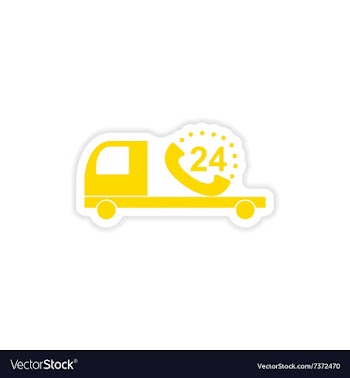 Icon sticker realistic design on paper Truck vector image