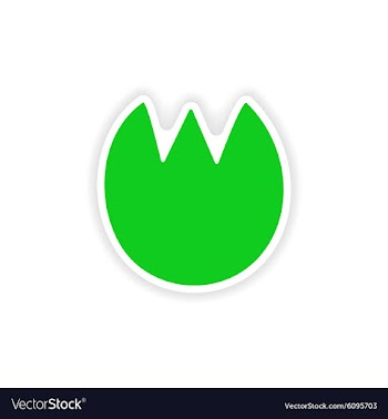 Icon sticker realistic design on paper tulip vector image