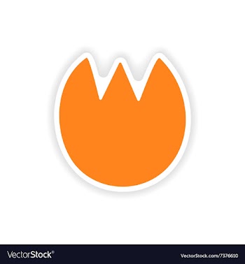Icon sticker realistic design on paper tulip vector image