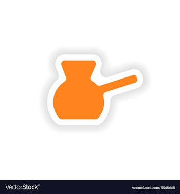 Icon sticker realistic design on paper Turk coffee vector image