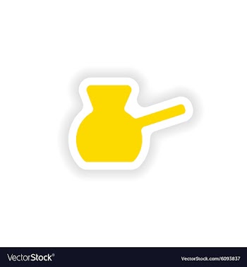 Icon sticker realistic design on paper Turk coffee vector image