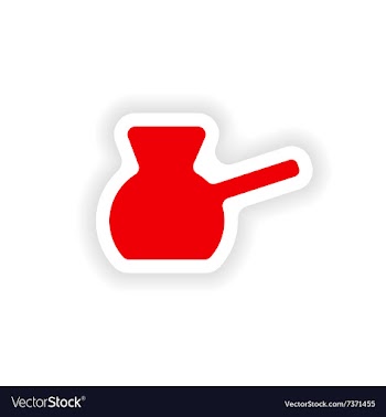 Icon sticker realistic design on paper Turk coffee vector image