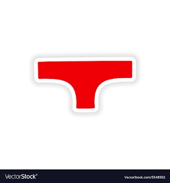 Icon sticker realistic design on paper underpants vector image