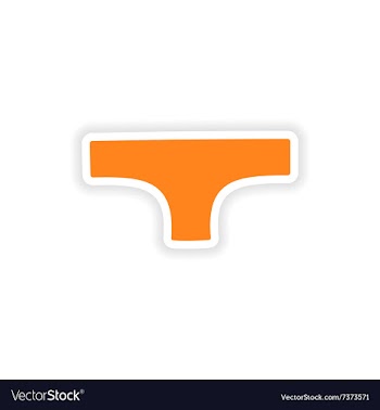 Icon sticker realistic design on paper underpants vector image