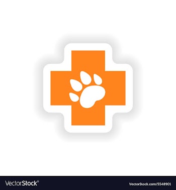 Icon sticker realistic design on paper Veterinary vector image