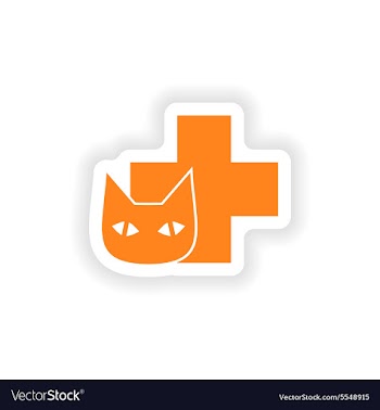 Icon sticker realistic design on paper Veterinary vector image