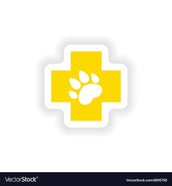 Icon sticker realistic design on paper Veterinary vector image