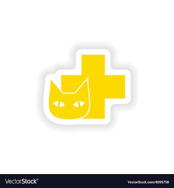 Icon sticker realistic design on paper Veterinary vector image