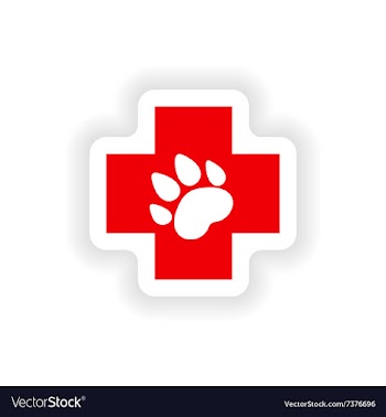 Icon sticker realistic design on paper Veterinary vector image