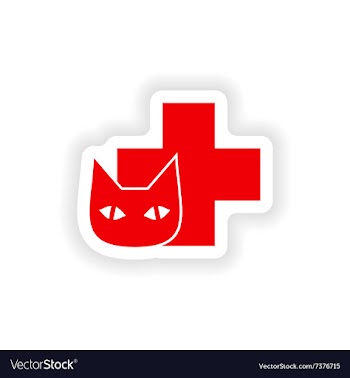 Icon sticker realistic design on paper Veterinary vector image