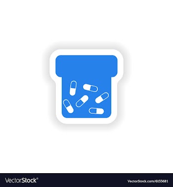 Icon sticker realistic design on paper vitamins vector image