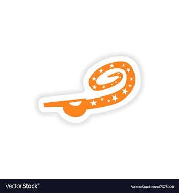 Icon sticker realistic design on paper whistle vector image