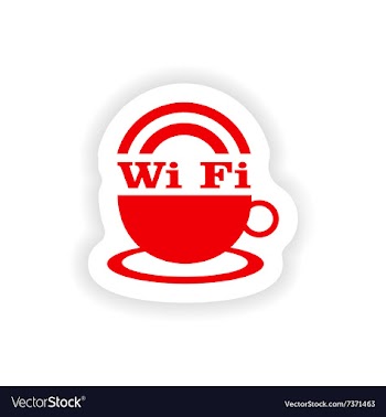 Icon sticker realistic design on paper wi-Fi vector image