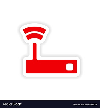 Icon sticker realistic design on paper wifi vector image