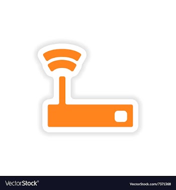 Icon sticker realistic design on paper wifi vector image
