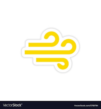 Icon sticker realistic design on paper wind vector image